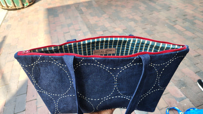 The Sashiko Circles Denim Tote
